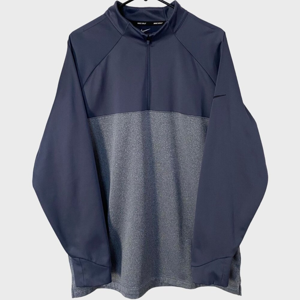 Nike Golf Therma 1/4-Zip Two-Tone Sweatshirt Blue Men's XL Long-Sleeve Pullover